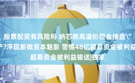 股票配资有风险吗 纳芯微高溢价现金接盘＂金主＂资产?浮现新微资本魅影 警惕48亿超募资金被利益输送|独家